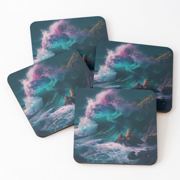 Item preview, Beautiful sea- Colourful waves designed and sold by GloriousArtSKD.