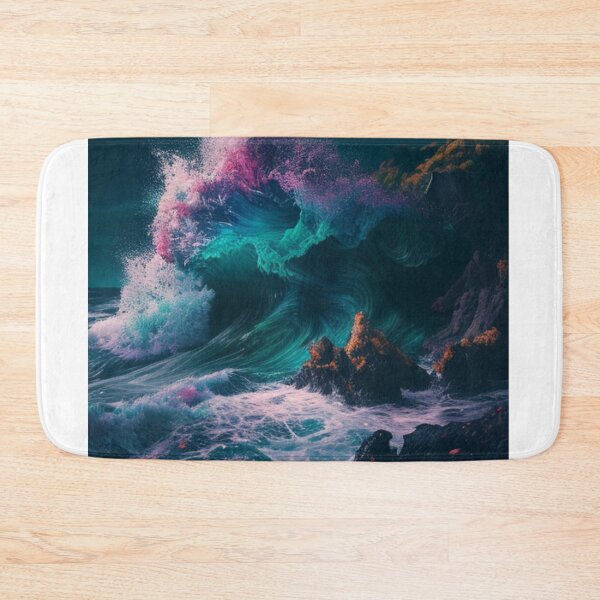 Item preview, Beautiful sea- Colourful waves designed and sold by GloriousArtSKD.