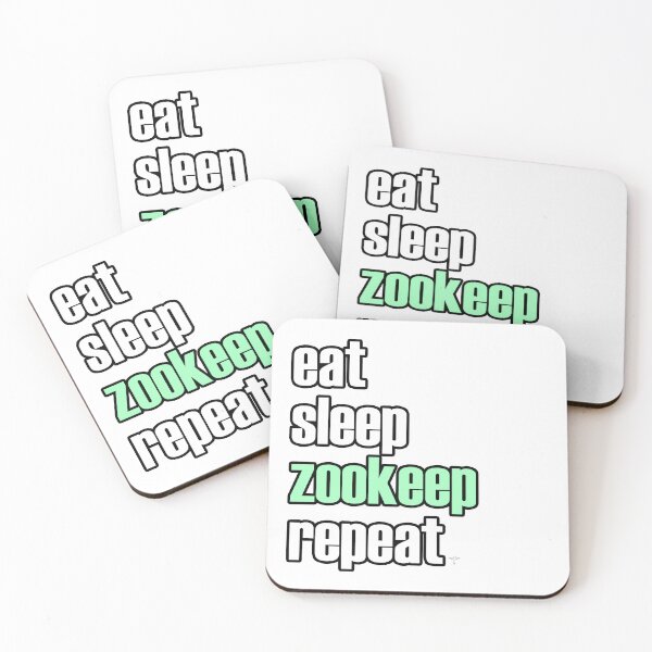 Item preview, eat. sleep. zookeep. repeat. designed and sold by DeStoya.