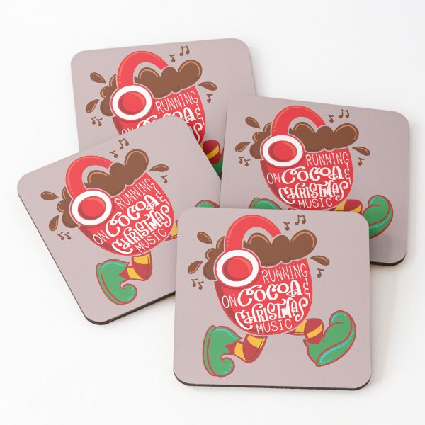 Item preview, Cup of Christmas Hot Chocolate Running and Listening to Music designed and sold by GetYourCreateOn.