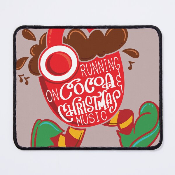 Item preview, Cup of Christmas Hot Chocolate Running and Listening to Music designed and sold by GetYourCreateOn.
