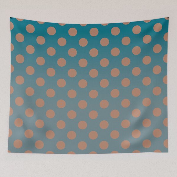 Item preview, Denim and Brown Polkadots designed and sold by bloomingvine.