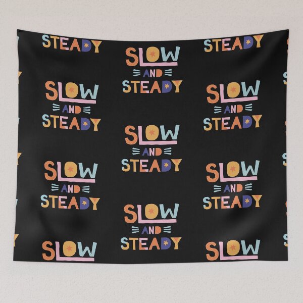 Item preview, Slow and Steady - Inspirational and Motivational Quote designed and sold by greenoriginals.