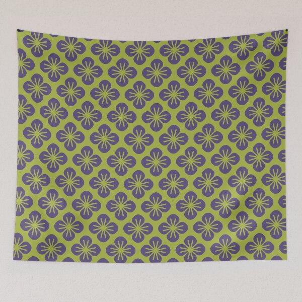 Item preview, 1940s Inspired Textile Print | Multicolored Abstract Flowers II designed and sold by clubnoirai.