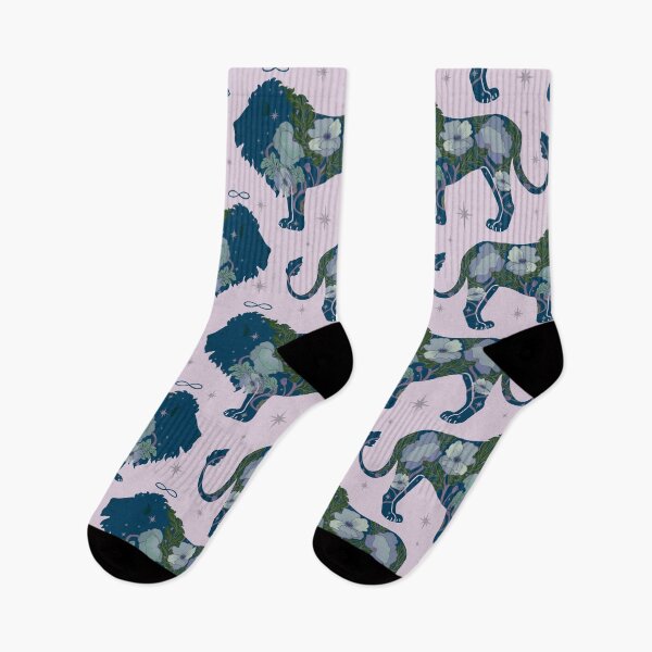 Item preview, Lion and Poppies in Blues and Greens designed and sold by MeganSteer.