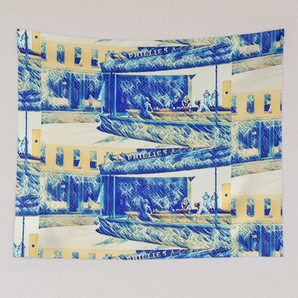 Item preview,  Nighthawks Edward Hopper & Great Wave off Kanagawa by Hokusai  MASHUP. designed and sold by CristalleLisa.