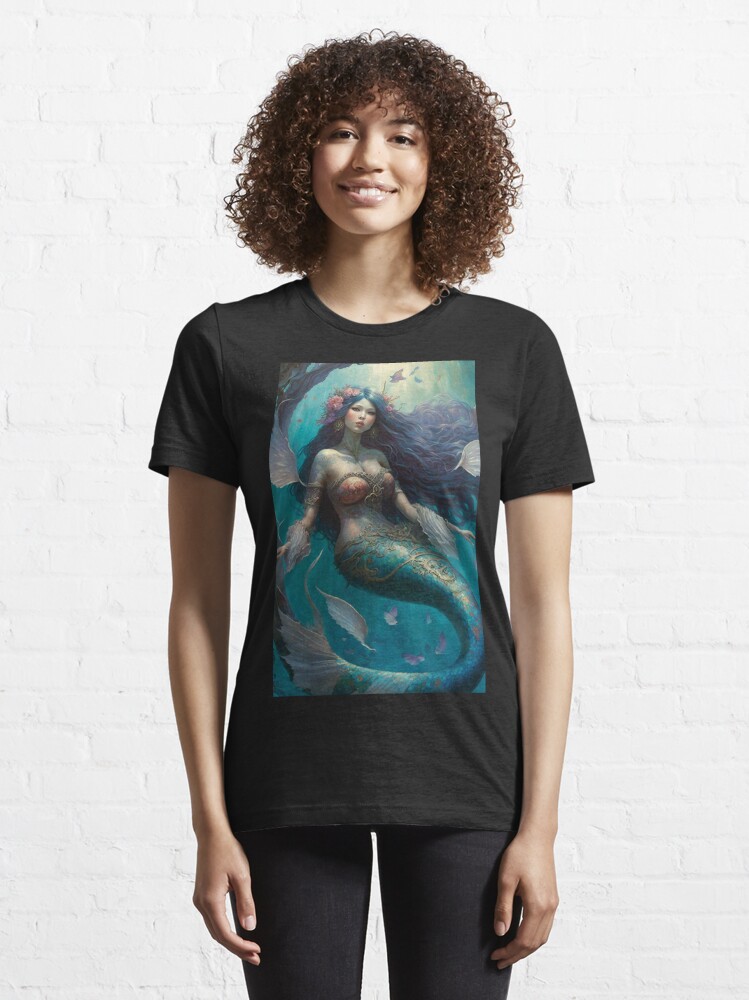 Stunning Ornate Asian Mermaid (aka Siren, Neried) Essential T-Shirt for  Sale by Dragonstrom