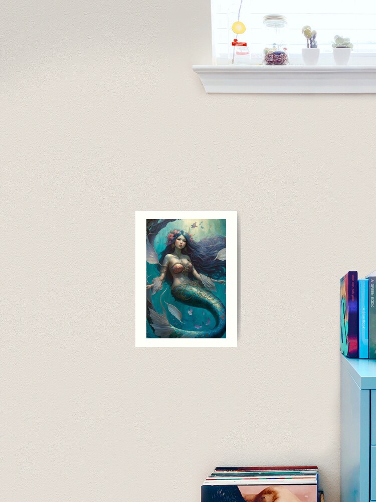 Stunning Ornate Asian Mermaid (aka Siren, Neried) Art Print for Sale by  Dragonstrom