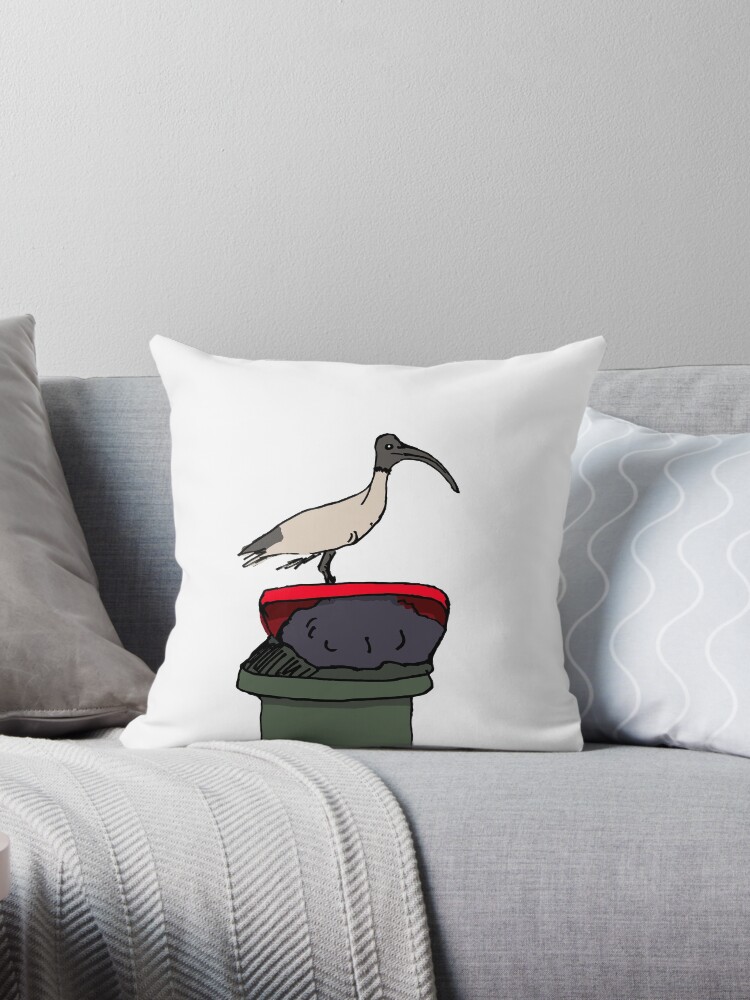 Thumbnail 1 of 3, Throw Pillow, Bin Chicken designed and sold by Straya Stickers.