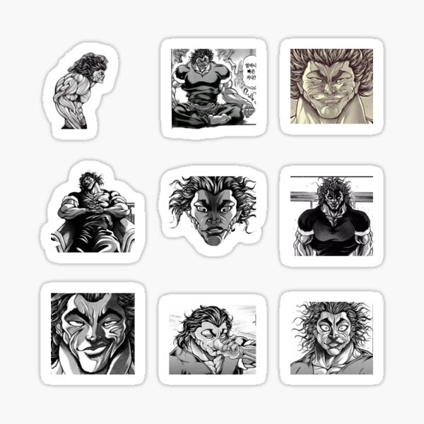 Yuichiro Hanma Baki the grappler sticker Sticker for Sale by