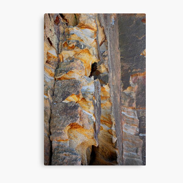Cliff Colours - Redhead Beach NSW Metal Print