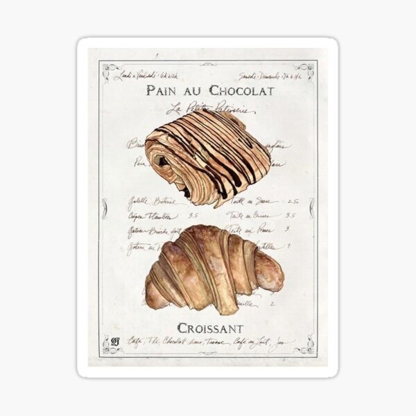 Aperçu de l'œuvre Croissant de Paris esthétique créée et vendue par lizziesartshop.