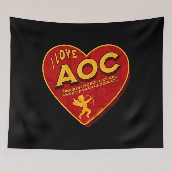Item preview, PMD00420 Progressive Movement Designs I Love AOC Alexandria Ocasio Cortez Progressive Policy progress goals for Bernie Sanders supporter progressives Bernie Sanders supporter progressives designed and sold by ProgressiveLeft.