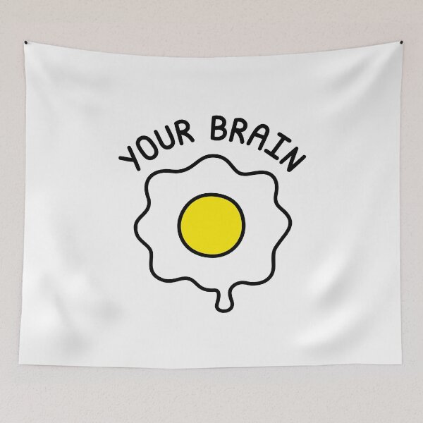 Item preview, Your Brain - Egg Black Outline designed and sold by SarcasticWords.