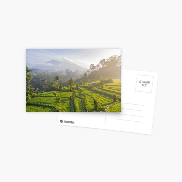 Item preview, Mount Agung in the sunrise, Sidemen, Bali, Indonesia designed and sold by scenerymerch.
