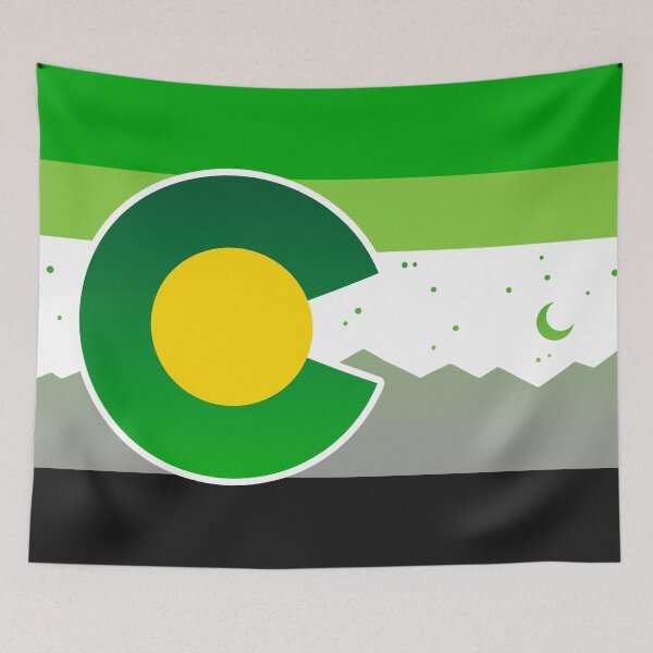 Item preview, Colorado Aromantic Aro Pride Flag Denver Parade PrideFest designed and sold by flannmoriath.