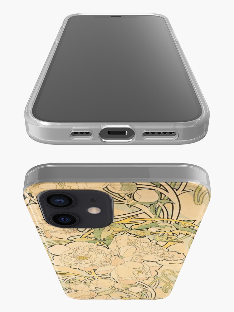 Alternate view of 'Peonies' by Alphonse Mucha (Reproduction) iPhone Case & Cover