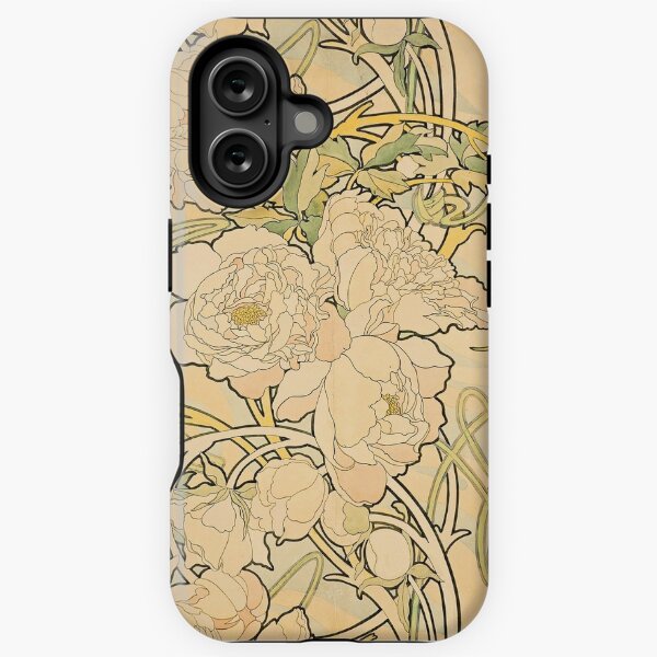 Artikel-Vorschau von „Pfingstrosen“ von Alphonse Mucha (Reproduktion), designt und verkauft von Classic Visions Gallery.