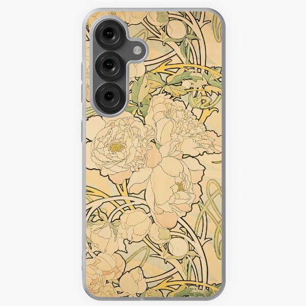Aperçu de l'œuvre 'Pivoines' d'Alphonse Mucha (Reproduction) créée et vendue par Classic Visions Gallery.