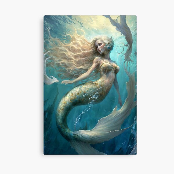 siren, mermaid, underwater, dark fantasy, horror, demons, art illustration  Stock-Illustration