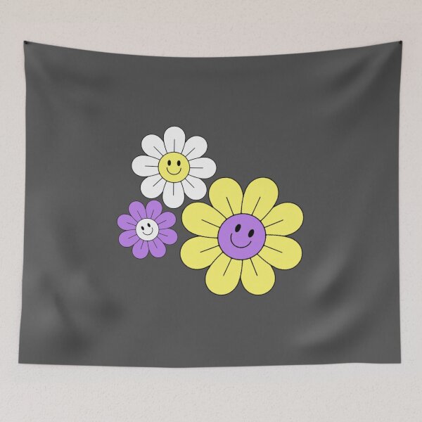 Item preview, Subtle Nonbinary Pride Hippie Flowers designed and sold by everything4eva.