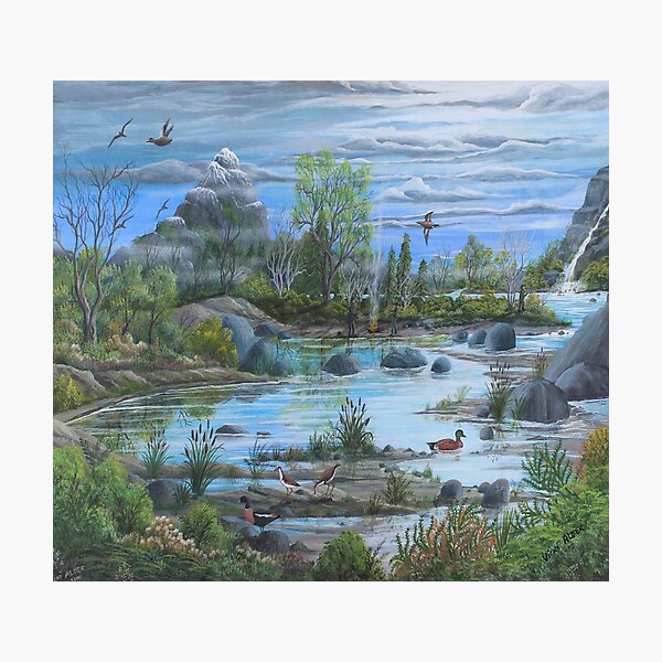 Item preview, blue lake  scene designed and sold by Vicki Alder.