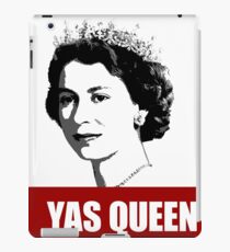 Yas Queen Elizabeth II United Kingdom red white black netflix crown yass iPad Case/Skin
