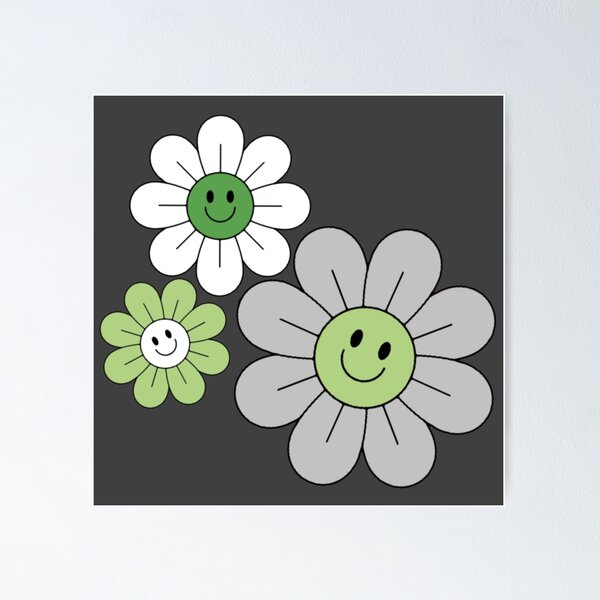 Item preview, Subtle Aromantic Pride Hippie Flowers designed and sold by everything4eva.