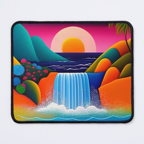 Item preview, Magical Sunset Beach Waterfall, My Happy Place designed and sold by Orianah.