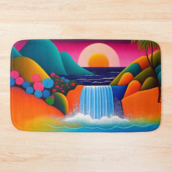 Item preview, Magical Sunset Beach Waterfall, My Happy Place designed and sold by Orianah.