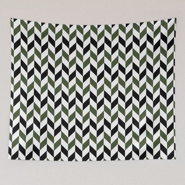 Item preview, 1940s Inspired Textile Print | Multicolored Abstract Herringbone designed and sold by clubnoirai.