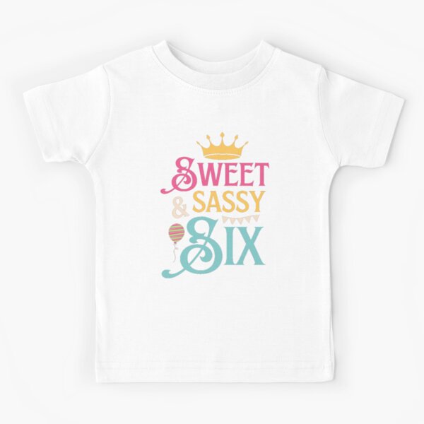 6th Birthday Shirt Girl 6 Year Old Girls 6th Birthday Shirt Kids Gift Ideas  Age 6 Script Six Year Old Birthday Shirt Script 