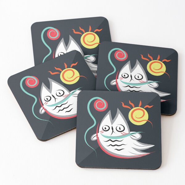 Item preview, fishCAT flying in dark with flash light, turn to see a fish or a cat designed and sold by metadorcreative.
