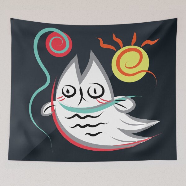 Item preview, fishCAT volando en la oscuridad con luz de flash, gire para ver un pez o un gato designed and sold by metadorcreative.
