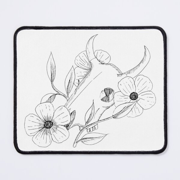 Item preview, Cow Skull and Flowers designed and sold by Marian Hayes.
