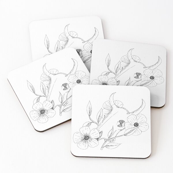 Item preview, Cow Skull and Flowers designed and sold by Marian Hayes.