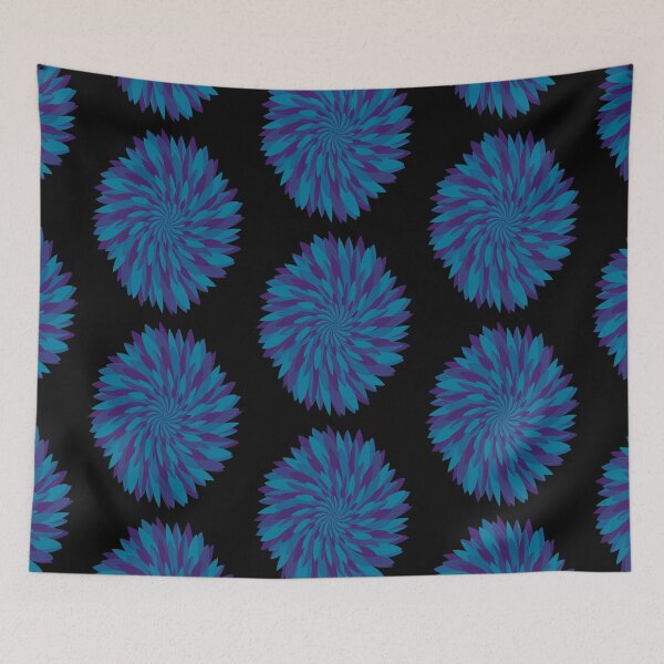 Item preview, Abstract Chrysanthemum Flower #3 -  blue / purple designed and sold by DaveDanchuk.