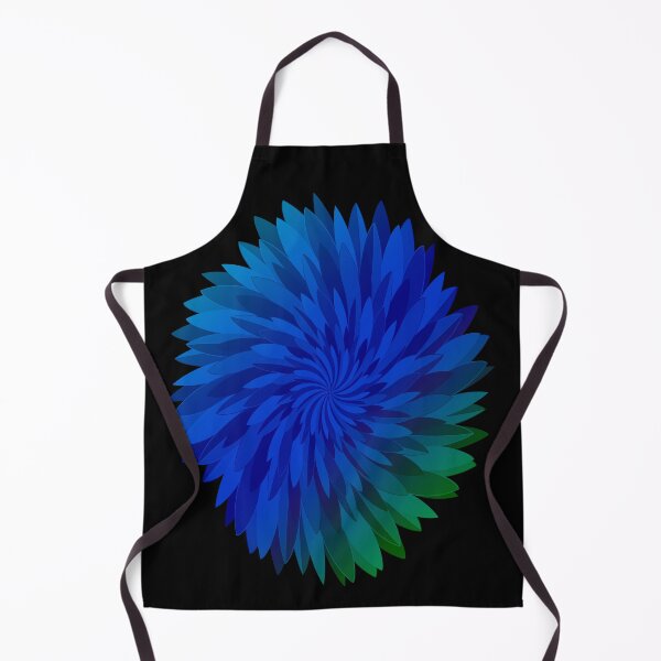 Item preview, Abstract Chrysanthemum Flower #6 - blue w/ green designed and sold by DaveDanchuk.