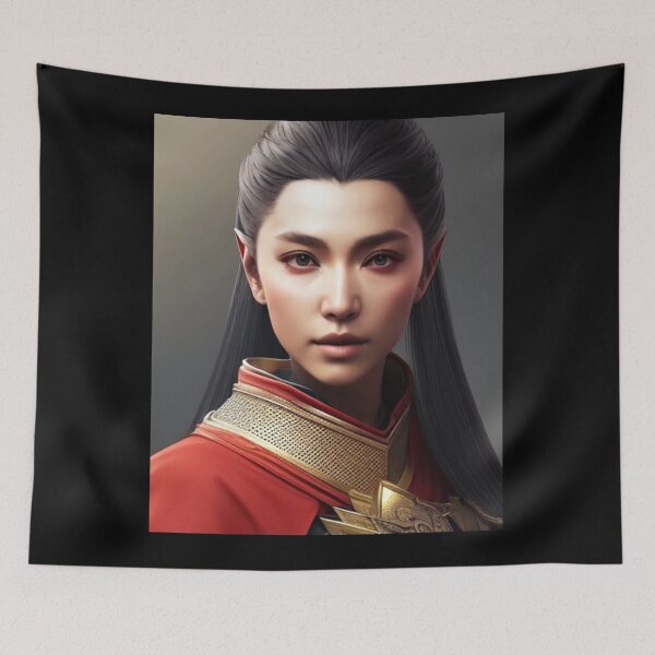 Item preview, Female Samurai - Realistic Portrait designed and sold by MtWoodsonSales.