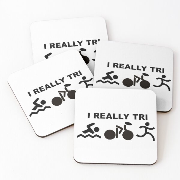 Item preview, I Really Tri Triathlon Swim Bike Run designed and sold by HatzicTshirts.