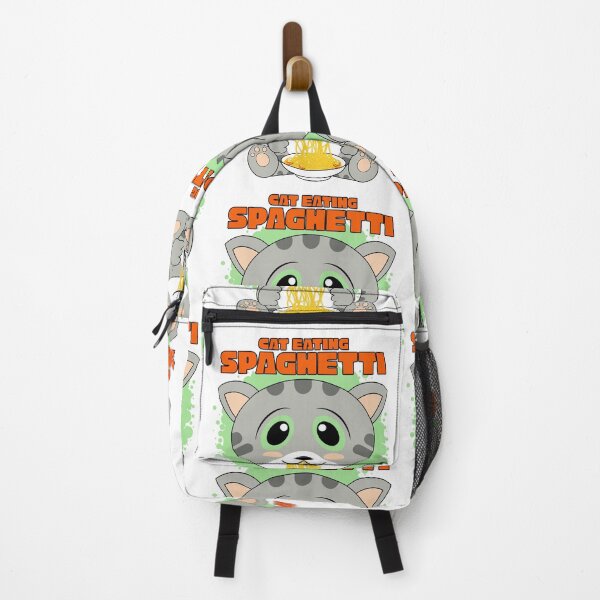 Item preview, cat eating spaghetti designed and sold by Design_for_merch.