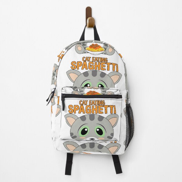 Item preview, cat eating spaghetti designed and sold by Design_for_merch.
