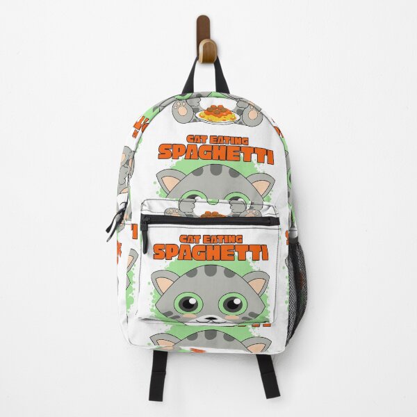 Item preview, cat eating spaghetti designed and sold by Design_for_merch.