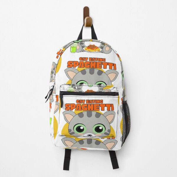 Item preview, cat eating spaghetti designed and sold by Design_for_merch.
