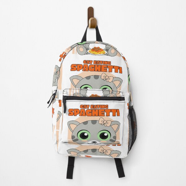 Item preview, cat eating spaghetti designed and sold by Design_for_merch.