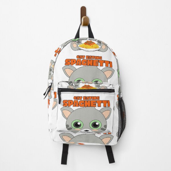 Item preview, cat eating spaghetti designed and sold by Design_for_merch.