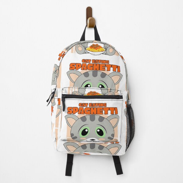 Item preview, cat eating spaghetti designed and sold by Design_for_merch.