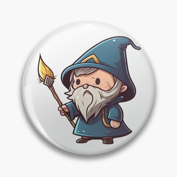 Item preview, Cute Little Gray-Bearded Wizard designed and sold by RobotPrintPress.