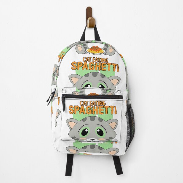 Item preview, cat eating spaghetti designed and sold by Design_for_merch.