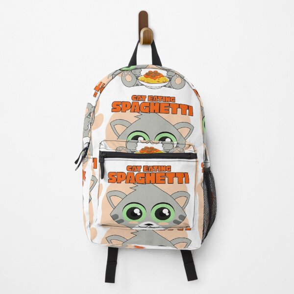 Item preview, cat eating spaghetti designed and sold by Design_for_merch.